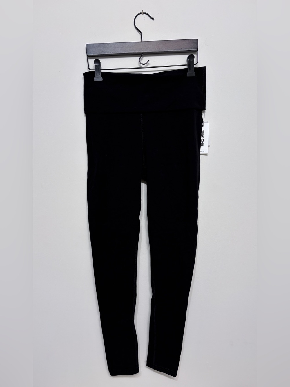 Aritzia TNA black folderover cotton Hayes leggings sz s small new